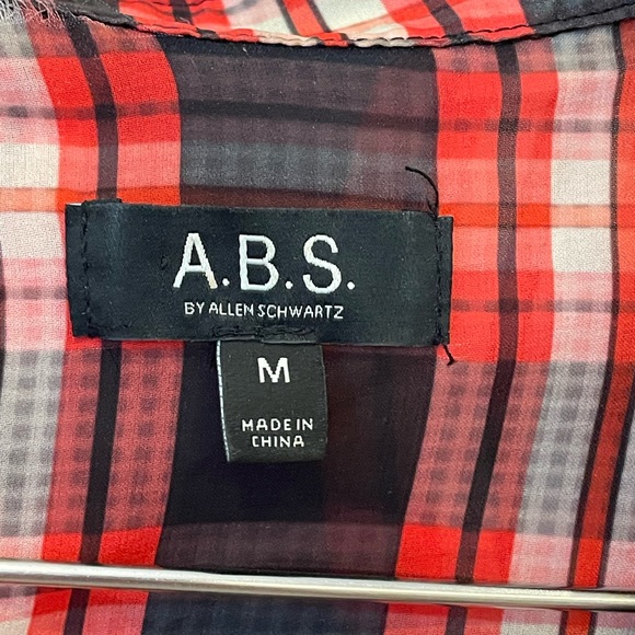 Chiffon plaid button front shirt - Picture 4 of 4